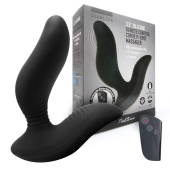 Черный вибромассажер простаты 3,5’’ Remote Control Curve P-spot Massager - 12 см. - Erokay - в Ставрополе купить с доставкой