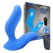 Синий вибромассажер простаты 3,5’’ Remote Control Curve P-spot Massager - 12 см. - Erokay - в Ставрополе купить с доставкой