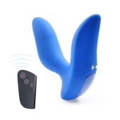 Синий вибромассажер простаты 3,5’’ Remote Control Curve P-spot Massager - 12 см. - Erokay - в Ставрополе купить с доставкой