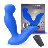 Синий вибромассажер простаты 3,5’’ Remote Control P-spot Massager - 12,5 см. - Erokay - в Ставрополе купить с доставкой