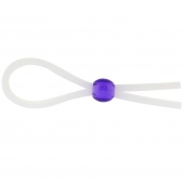 Прозрачное лассо с фиолетовой бусиной SILICONE COCK RING WITH BEAD LAVENDER - NMC - в Ставрополе купить с доставкой
