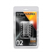Прозрачная насадка на пенис с шишечками STAY HARD COCK SLEEVE 02 CLEAR - Blush Novelties - в Ставрополе купить с доставкой