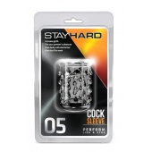 Прозрачная насадка с капельками STAY HARD COCK SLEEVE 05 CLEAR - Blush Novelties - в Ставрополе купить с доставкой