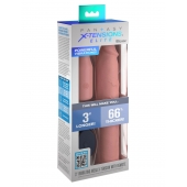 Телесная вибронасадка на член 3  Vibrating Mega X-tension with Remote - 22,9 см. - Pipedream - в Ставрополе купить с доставкой