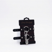 Черно-красные кожаные оковы - Crazy Handmade - купить с доставкой в Ставрополе
