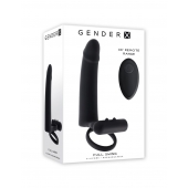 Черная вибронасадка для двойного проникновения Full Swing - Gender X купить в Ставрополе с доставкой в Orgasmix.ru Черная вибронасадка для двойного проникновения Full Swing - Gender X - купить с доставкой в Ставрополе