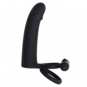 Черная вибронасадка для двойного проникновения Full Swing - Gender X купить в Ставрополе с доставкой в Orgasmix.ru Черная вибронасадка для двойного проникновения Full Swing - Gender X - купить с доставкой в Ставрополе