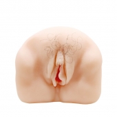 Телесный мастурбатор-вагина с оволосением и вибрацией - Baile - в Ставрополе купить с доставкой