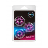 Набор из 3 лиловых эрекционных колец различной формы - Erowoman-Eroman - в Ставрополе купить с доставкой