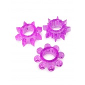 Набор из 3 лиловых эрекционных колец различной формы - Erowoman-Eroman - в Ставрополе купить с доставкой