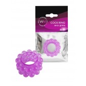 Лиловое эрекционное кольцо с 2 рядами стимулирующих шариков - Erowoman-Eroman - в Ставрополе купить с доставкой
