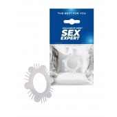 Эластичное эрекционное кольцо с шипиками и шариками - Sex Expert - в Ставрополе купить с доставкой