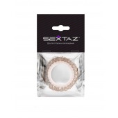 Эрекционное кольцо с бежевыми «ресничками» - Sextaz - в Ставрополе купить с доставкой