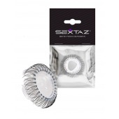 Эластичное эрекционное кольцо с длинными черными «ресничками» - Sextaz - в Ставрополе купить с доставкой