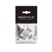 Эластичное кольцо с «ресничками» и 4 шариками - Sextaz - в Ставрополе купить с доставкой