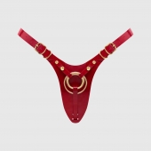 Красный пояс для фиксации насадок Strap-On-Me Leatherette Harness Fabulous - Strap-on-me - купить с доставкой в Ставрополе