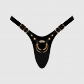 Черный пояс для фиксации насадок Strap-On-Me Leatherette Harness Fabulous - Strap-on-me - купить с доставкой в Ставрополе