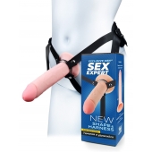 Мужской полый страпон на регулируемых ремешках - 22 см. - Sex Expert - купить с доставкой в Ставрополе