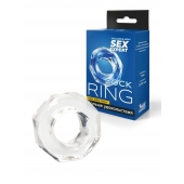 Прозрачное эрекционное кольцо в форме гайки - Sex Expert - в Ставрополе купить с доставкой