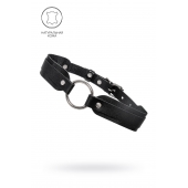 Черный кожаный чокер-ошейник со скруглёнными углами - Pecado - купить с доставкой в Ставрополе