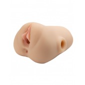 Телесный мастурбатор с вибрацией Double Pounder Vibrating Squeeze Stroker - Pipedream - в Ставрополе купить с доставкой