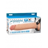 Телесный пустотелый фаллопротез 9’’ Hollow Silicone Strap-On - 24,1 см. - Pipedream - купить с доставкой в Ставрополе