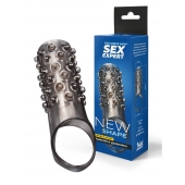 Дымчатая насадка на пенис с выпуклостями - 12 см. - Sex Expert - в Ставрополе купить с доставкой