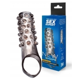 Дымчатая насадка на пенис с выпуклостями - 11 см. - Sex Expert - в Ставрополе купить с доставкой