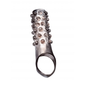 Дымчатая насадка на пенис с выпуклостями - 11 см. - Sex Expert - в Ставрополе купить с доставкой