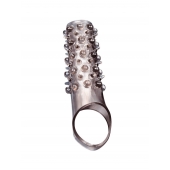 Дымчатая насадка на пенис с шипами и выпуклостями - 12 см. - Sex Expert - в Ставрополе купить с доставкой