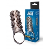 Дымчатая насадка на пенис с шипами и выпуклостями - 12,5 см. - Sex Expert - в Ставрополе купить с доставкой