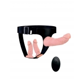 Женский страпон с 3 насадками и вибрацией - Erowoman-Eroman - купить с доставкой в Ставрополе