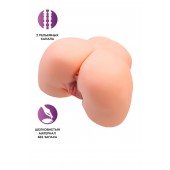 Телесный мастурбатор в форме попки с 2 любовными входами - No Name - в Ставрополе купить с доставкой