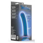 Синяя насадка с гладкой поверхностью Surrender 5.75 Inch Intermediate Pegging Dildo - 14,6 см. - Blush Novelties - купить с доставкой в Ставрополе