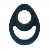 Черное эрекционное кольцо Double Ergo Silicone Cockring - Shots Media BV - в Ставрополе купить с доставкой