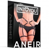 Черные стрепы на бёдра Aneir - Intoyou - купить с доставкой в Ставрополе