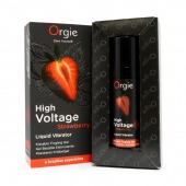 Жидкий вибратор Orgie High Voltage Strawberry - 15 мл. - ORGIE - купить с доставкой в Ставрополе
