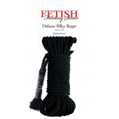 Черная веревка для фиксации Deluxe Silky Rope - 9,75 м. - Pipedream - купить с доставкой в Ставрополе