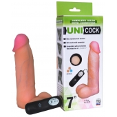 Фаллическая насадка Харнесс UNICOCK 7  с вибрацией - 19 см. - LOVETOY (А-Полимер) - купить с доставкой в Ставрополе