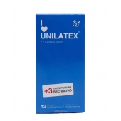 Классические презервативы Unilatex Natural Plain - 12 шт. + 3 шт. в подарок - Unilatex - купить с доставкой в Ставрополе