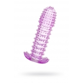 Гелевая фиолетовая насадка с шипами - 12 см. - Toyfa Basic - в Ставрополе купить с доставкой