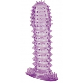 Гелевая фиолетовая насадка с шипами - 12 см. - Toyfa Basic - в Ставрополе купить с доставкой