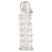 Гелевая прозрачная насадка с шипами - 12 см. - Toyfa Basic - в Ставрополе купить с доставкой