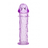 Гладкая фиолетовая насадка с усиками под головкой - 12,5 см. - Toyfa Basic - в Ставрополе купить с доставкой