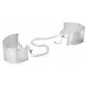 Серебристые наручники-браслеты Desir Metallique Handcuffs - Bijoux Indiscrets - купить с доставкой в Ставрополе