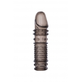 Дымчатая закрытая насадка ToyFa XLover с чешуйками и пупырышками - 13,5 см. - ToyFa - в Ставрополе купить с доставкой