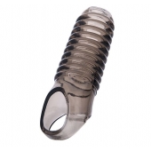 Дымчатая насадка с рёбрышками и подхватом мошонки ToyFa XLover - 12,5 см. - ToyFa - в Ставрополе купить с доставкой