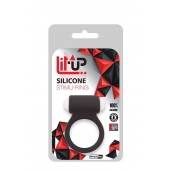 Чёрное эрекционное виброкольцо LIT-UP SILICONE STIMU RING 3 BLACK - Dream Toys - в Ставрополе купить с доставкой
