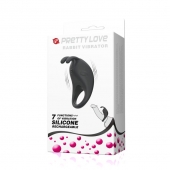 Чёрное эрекционное кольцо с вибрацией Rabbit Vibrator - Baile - в Ставрополе купить с доставкой