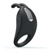 Чёрное эрекционное кольцо с вибрацией Rabbit Vibrator - Baile - в Ставрополе купить с доставкой